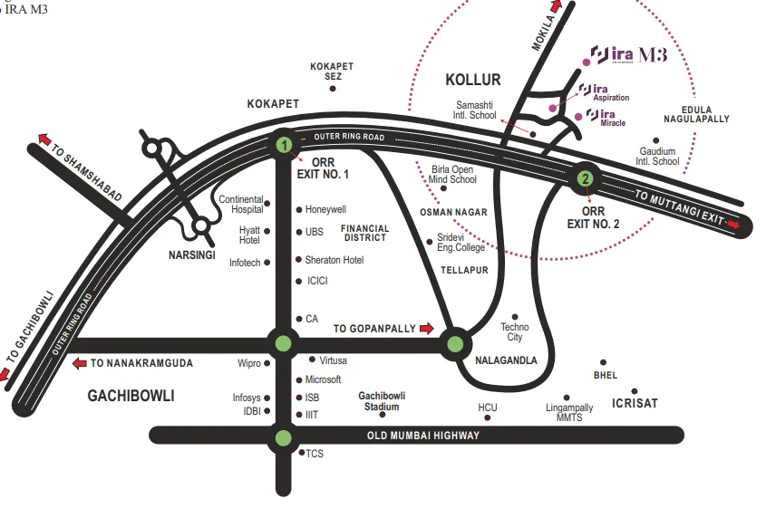 Prime Location of 2.5 BHK Apartments in Kollur | M3 by JayKay Infra