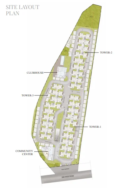 M3 by JayKay Infra – Site Map of 2.5 BHK Apartments in Kollur